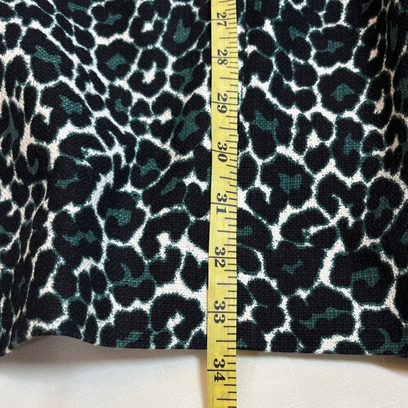 J Cew Black, Green, and White Leopard Print Sleeveless Sheath Dress, 2 - Picture 8 of 11